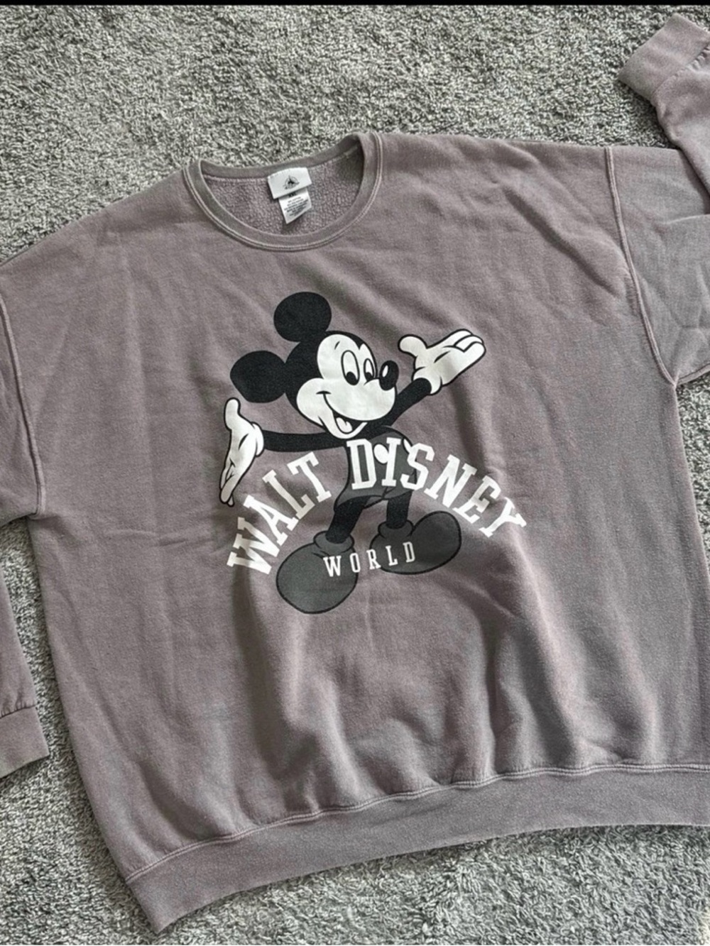 Disney Gray Crewneck Sweater with Mickey Mouse
